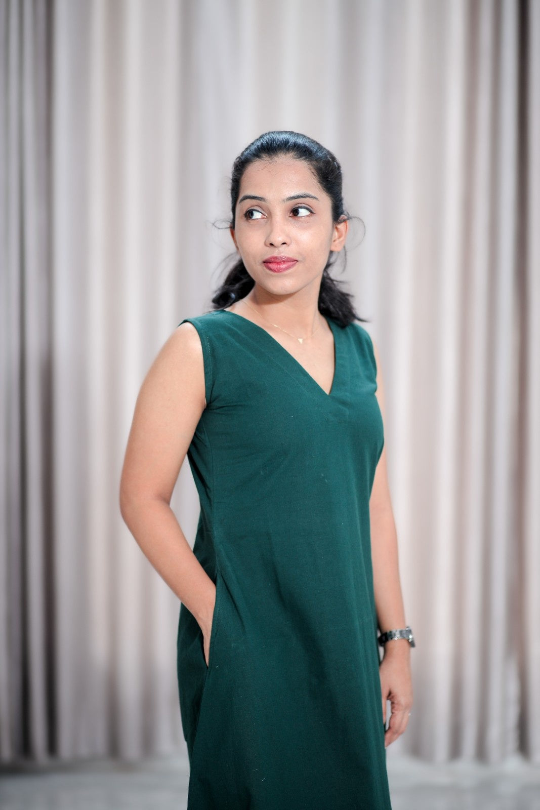 Bottle green Dress