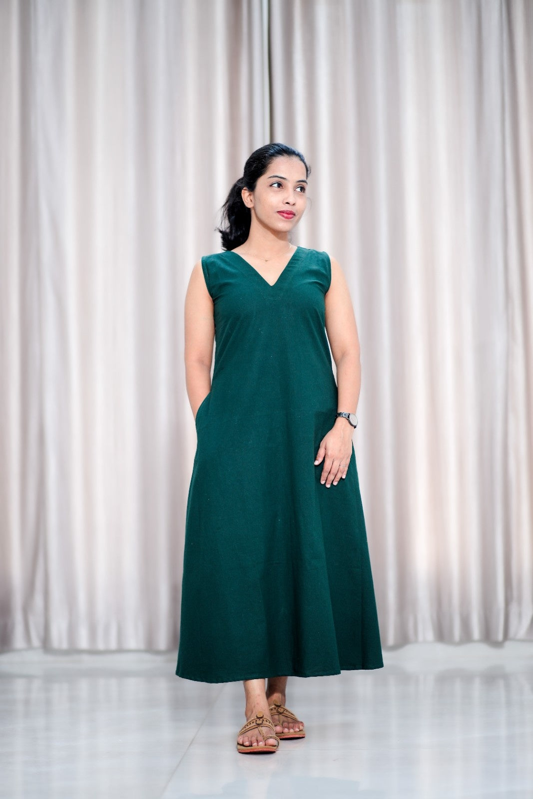 Bottle green Dress