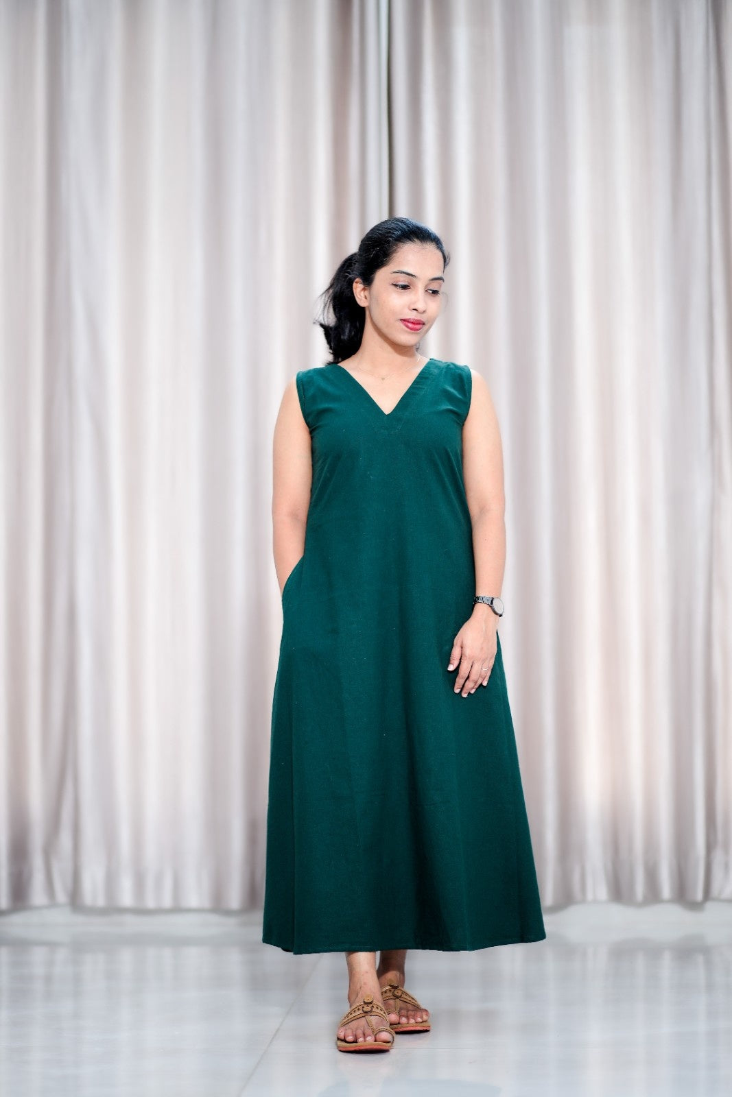 Bottle green Dress