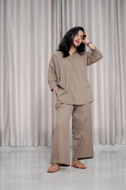 Over sized khaki coord set