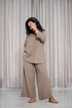 Over sized khaki coord set