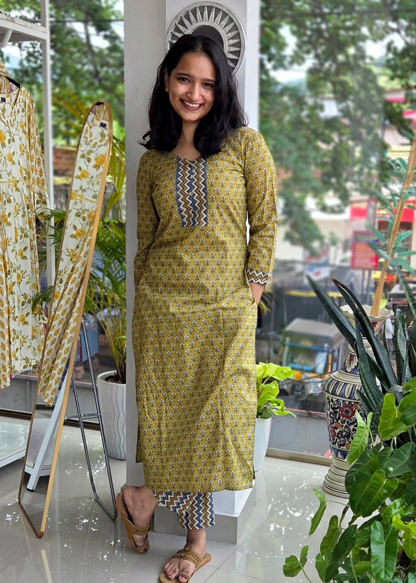 Mustard cotton coord