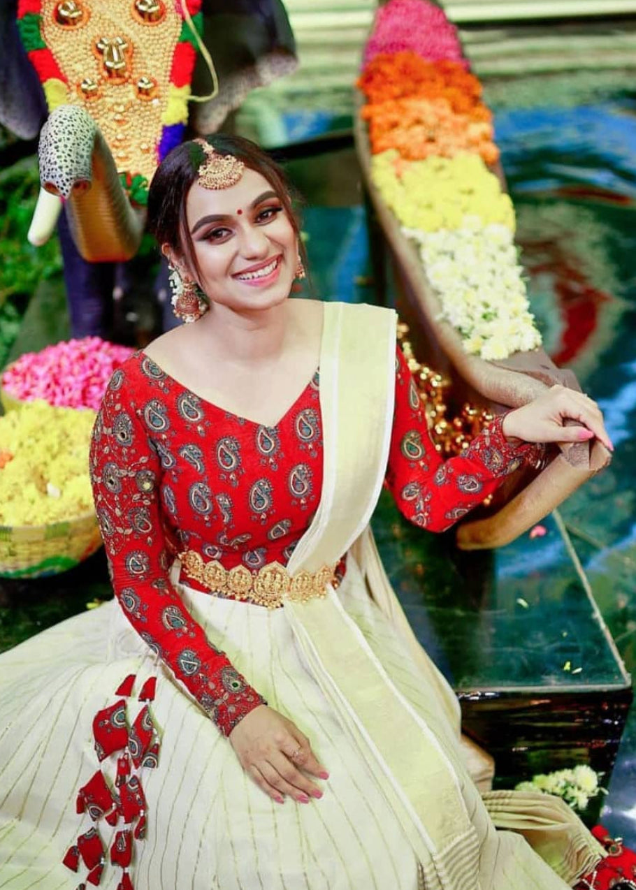 LAKSHMI NAKSHATHRA IN OUR CUSTOM ONAM SET