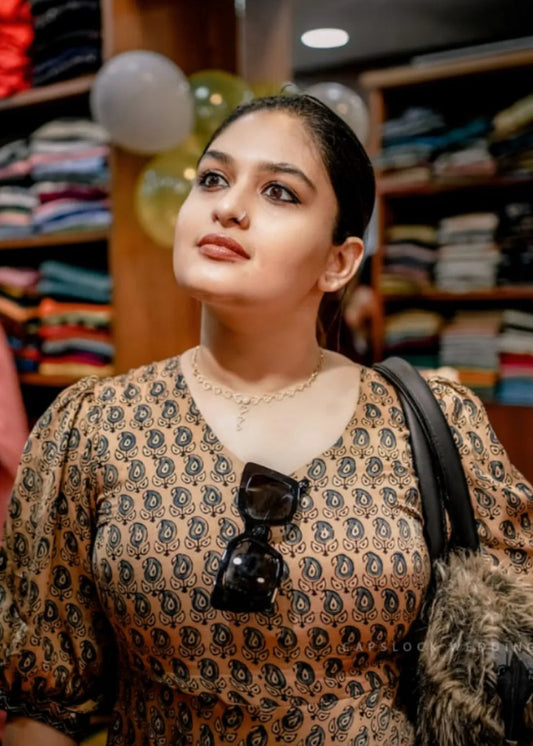 PRAYAGA MARTIN  IN OUR MODAL SILK FROCK