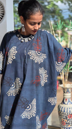 AJARAKH KIMONO KAFTAN –BRICK RED