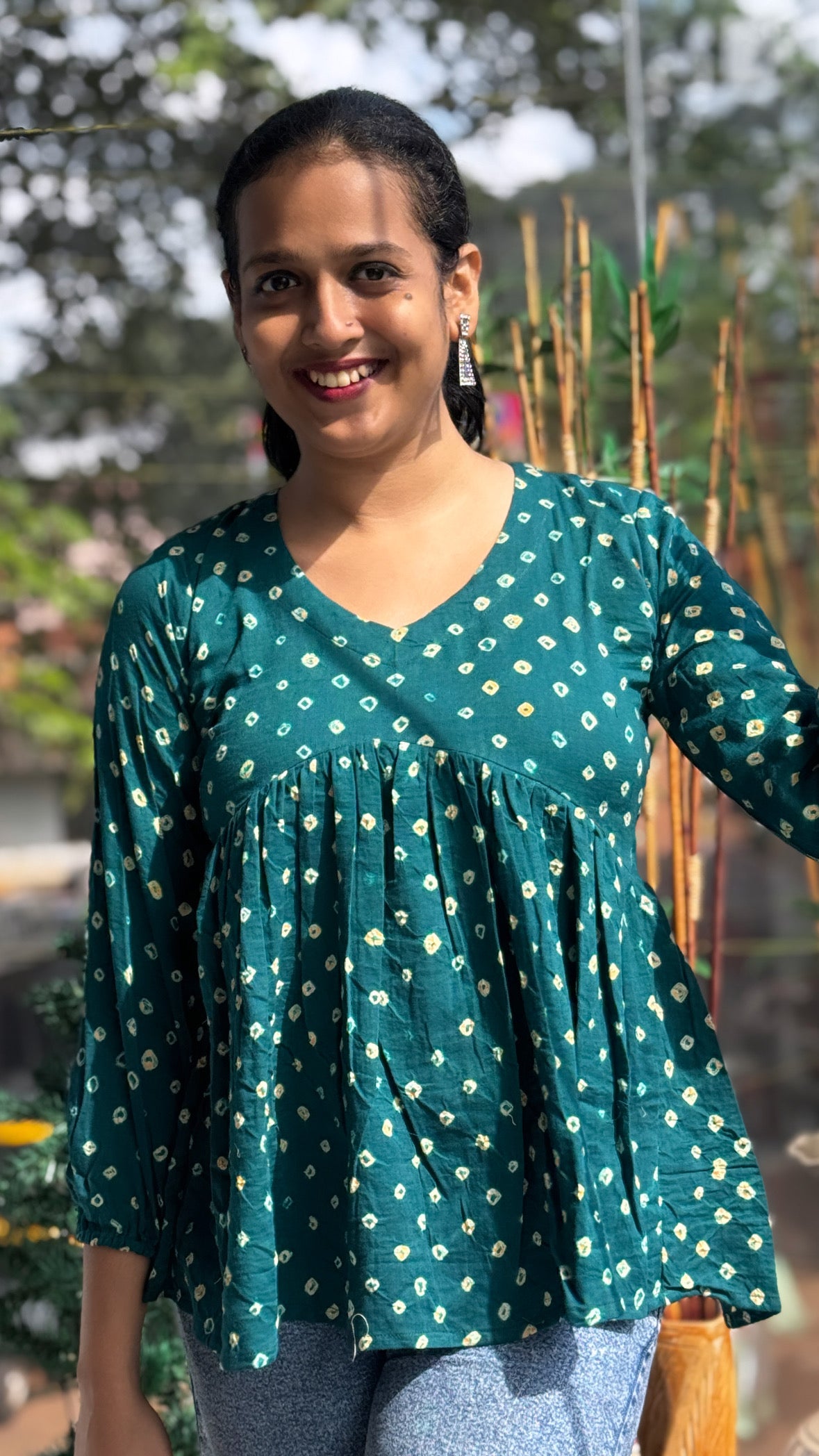 Bandhini peplum