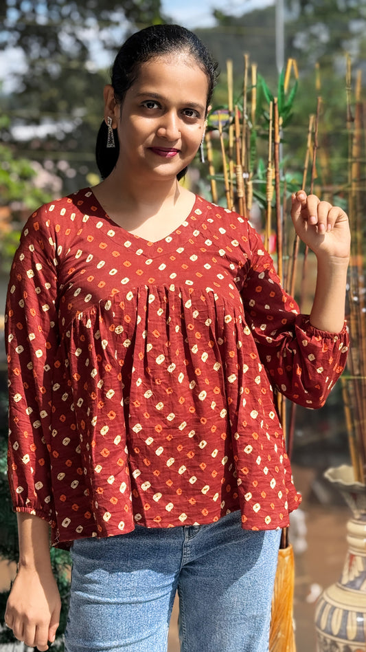 Bandhini peplum