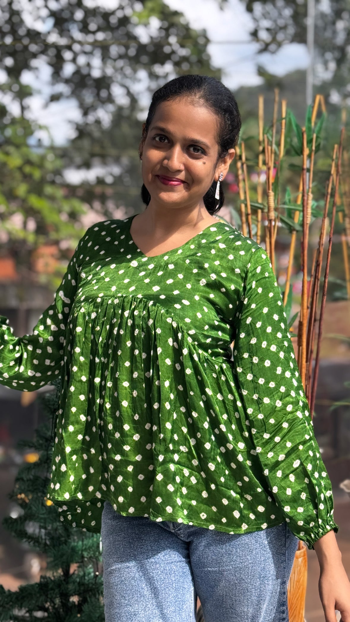Bandhini peplum