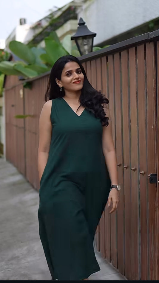 Bottle green Dress
