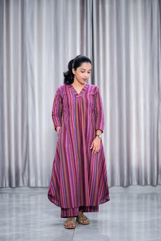 Multicolor cotton coord set