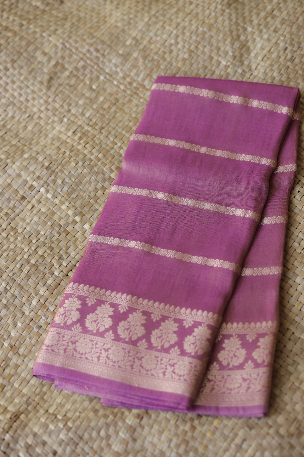 BANARAS STRIPE BUTTER SILK SAREE