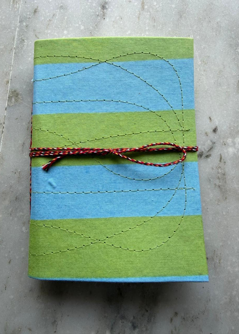 BLUE/GREEN FABRIC DIARY