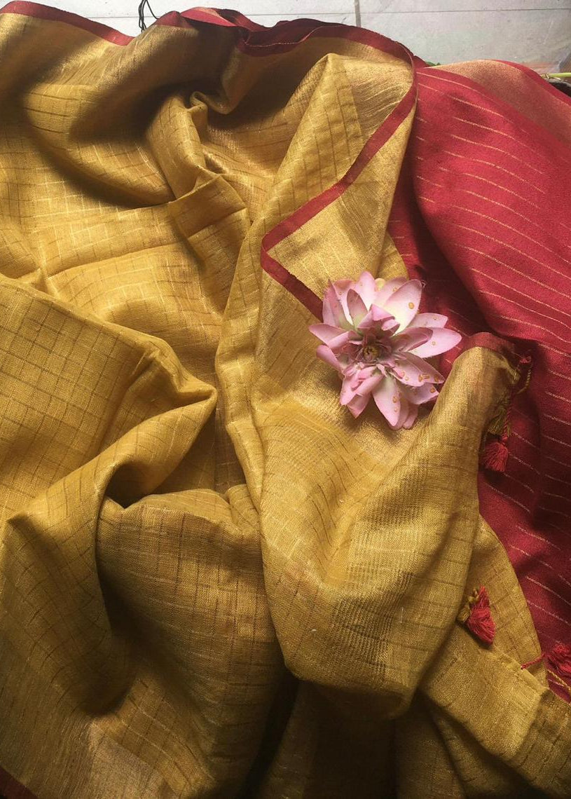 LINEN BEIGE & MAROON