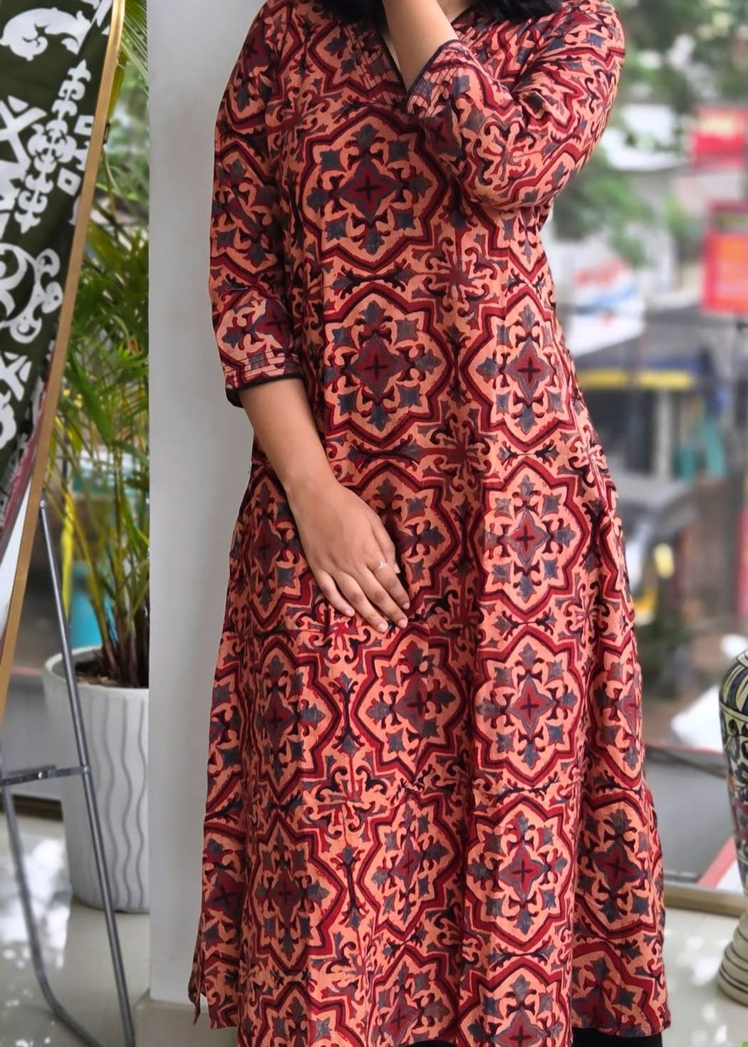 NILA AJARAKH KURTI