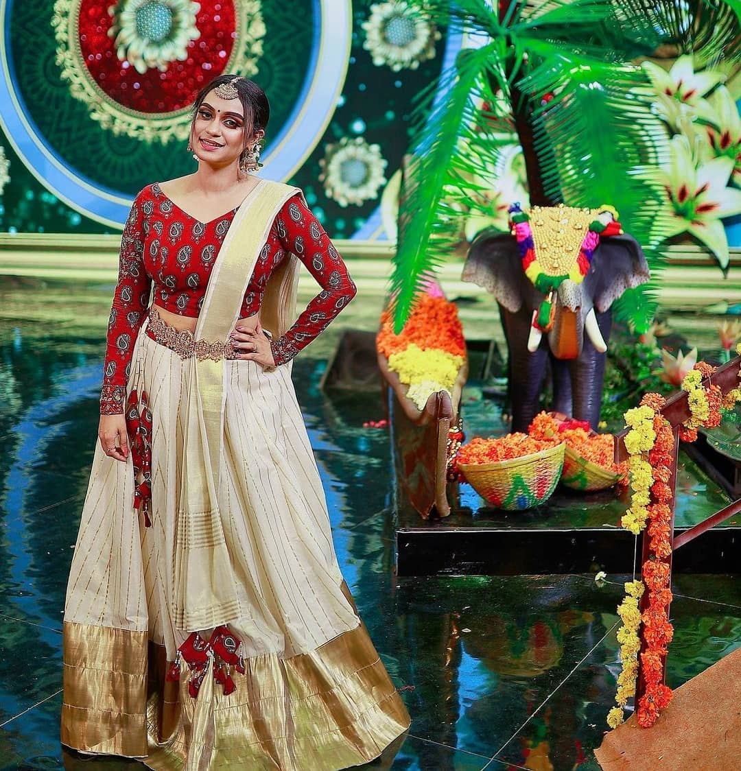 LAKSHMI NAKSHATHRA IN OUR CUSTOM ONAM SET